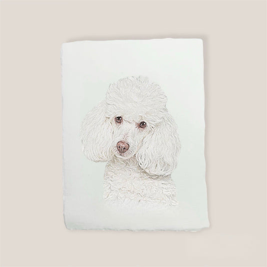 white poodle print