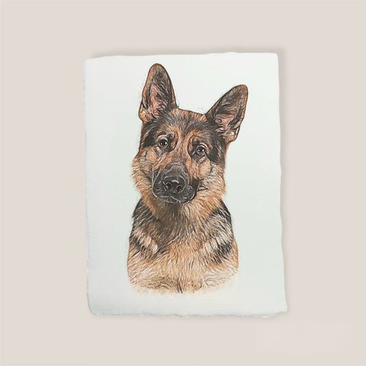 german shepherd print