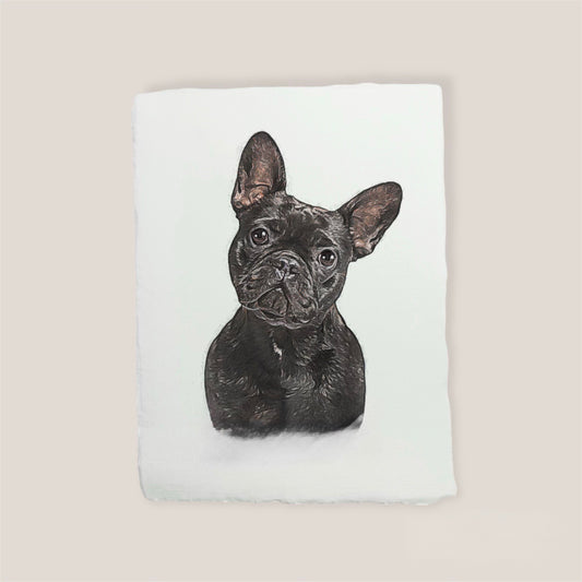 black french bulldog print